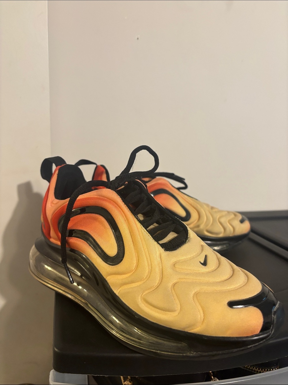 Nike Air Max 720 Inspired Women’s Athletic Shoes in Orange Gradient